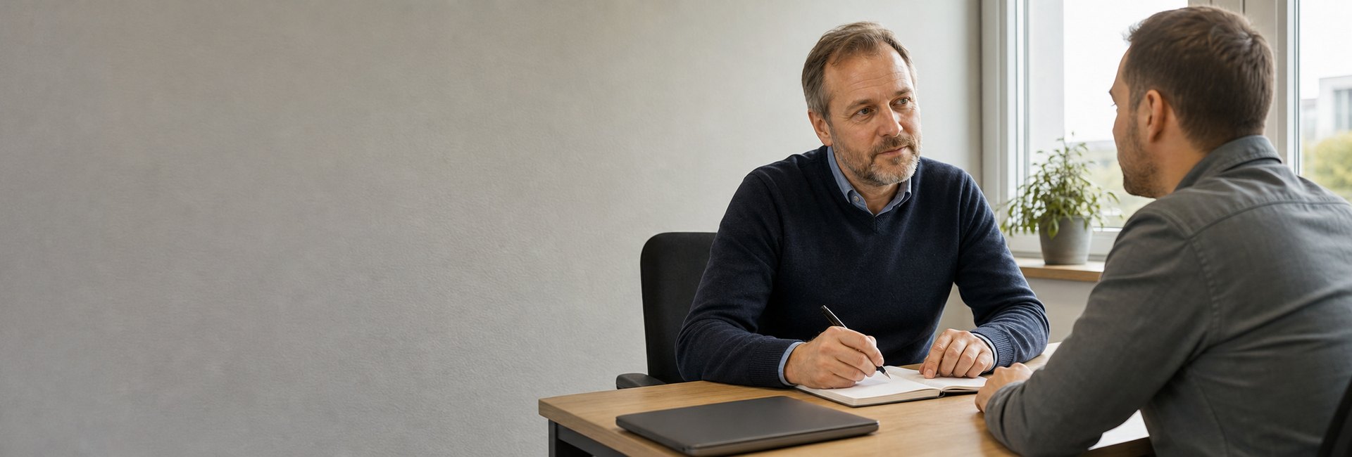 Persönliches Beratungsgespräch zu Sicherheitsdienstleistungen und Weiterbildung